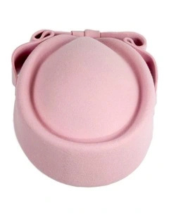 Classic Racing Felt Pillbox Hat in Pink