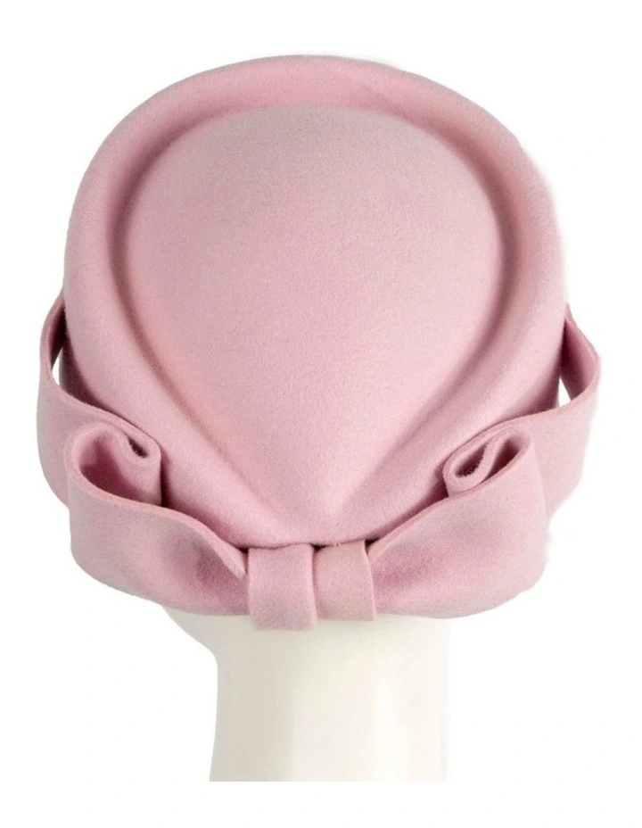 Classic Racing Felt Pillbox Hat in Pink image 2