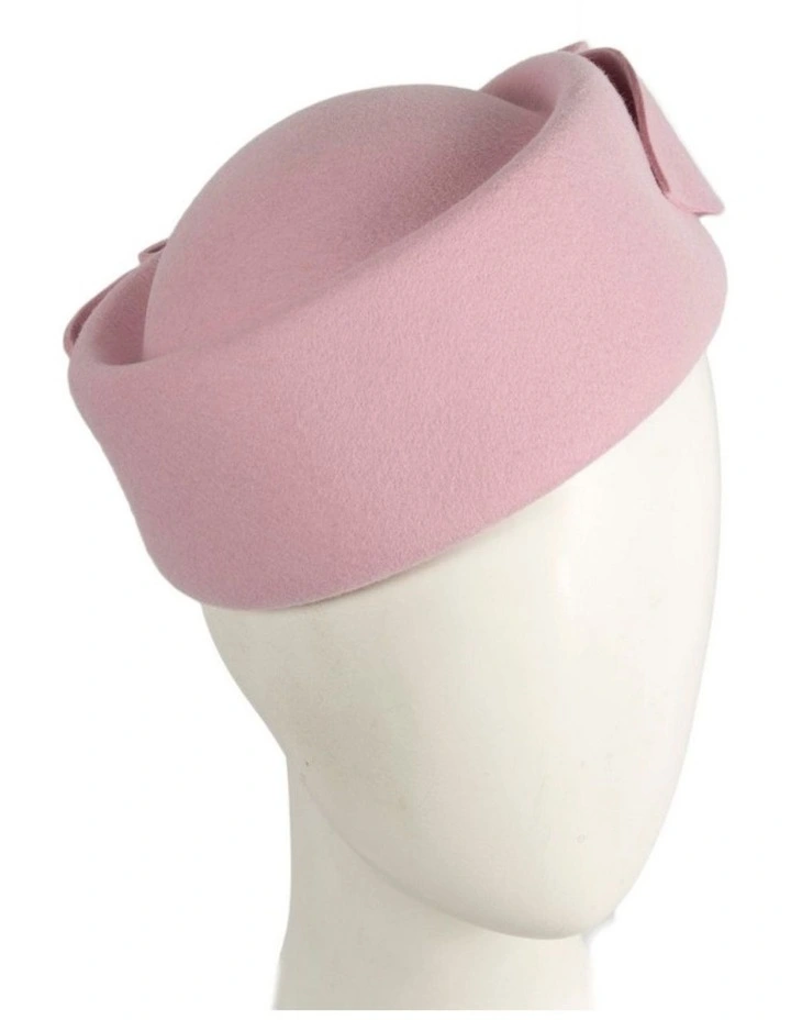 Classic Racing Felt Pillbox Hat in Pink image 3