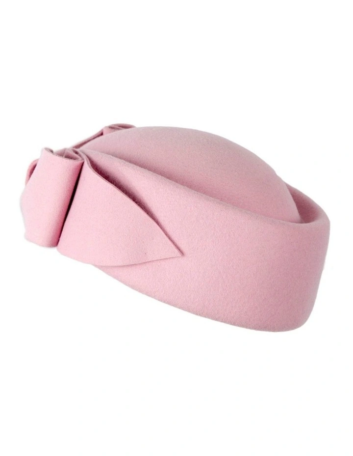 Classic Racing Felt Pillbox Hat in Pink image 4