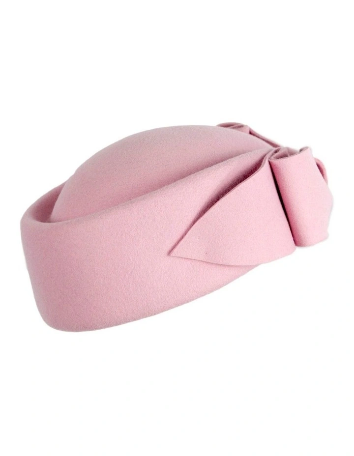 Classic Racing Felt Pillbox Hat in Pink image 5