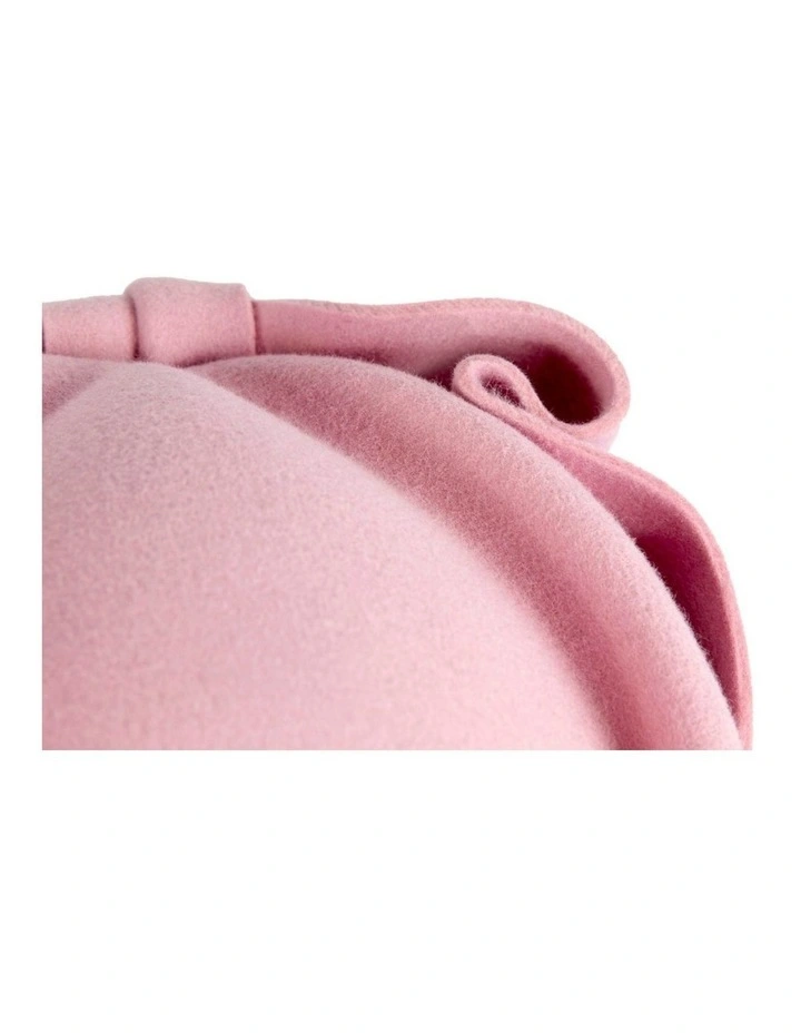 Classic Racing Felt Pillbox Hat in Pink image 6