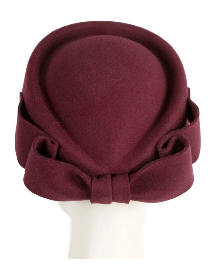 Max Alexander Wine Felt Pillbox Hat - Burgundy One Size J460W image 1