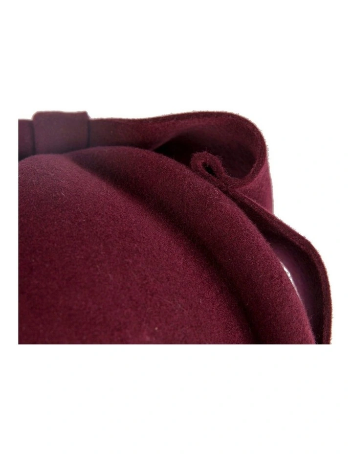 Max Alexander Wine Felt Pillbox Hat - Burgundy One Size J460W image 6