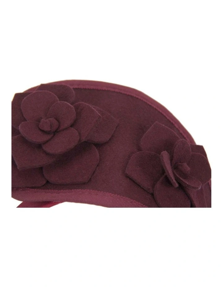 Max Alexander wine tall winter racing crown fascinator J354W image 4
