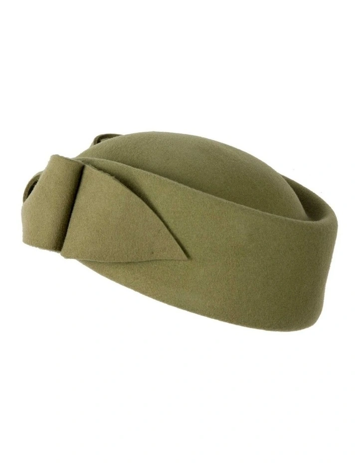 Max Alexander Olive Felt Pillbox Hat - Classic Racing Style J460OL image 4
