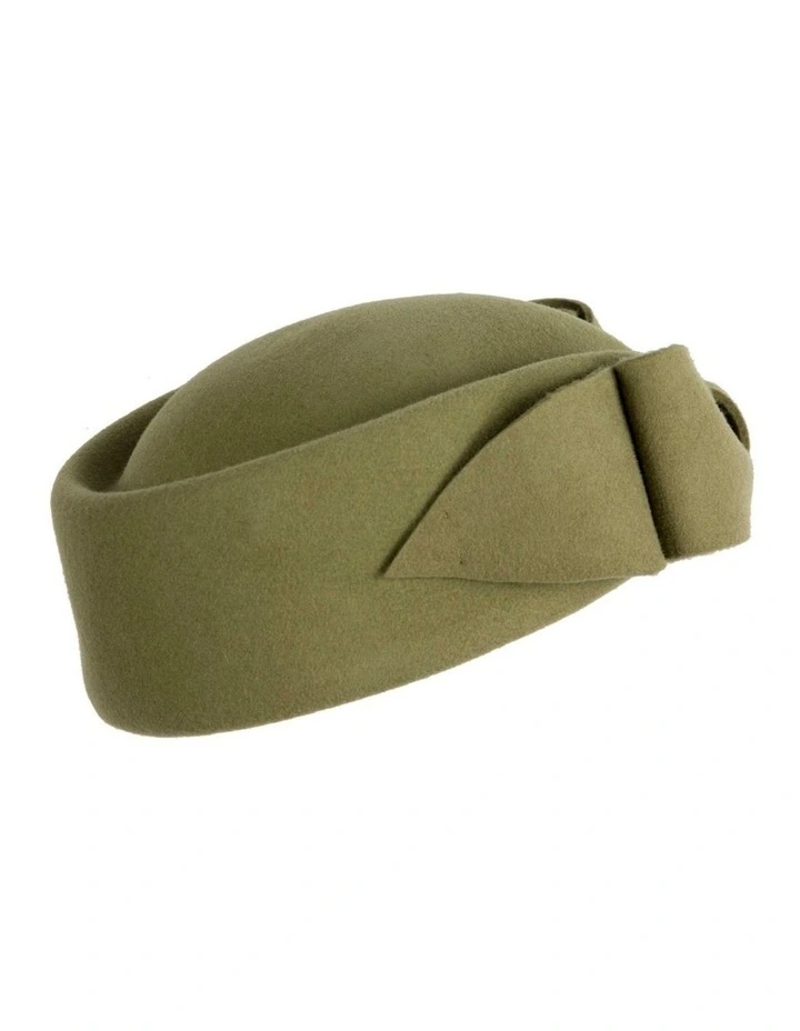 Max Alexander Olive Felt Pillbox Hat - Classic Racing Style J460OL image 5