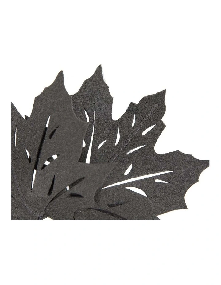 Max Alexander black laser-cut maple leaf fascinator headband MA757B image 3