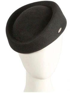 Max Alexander Classic Stewardess Black Felt Pillbox Hat J463B