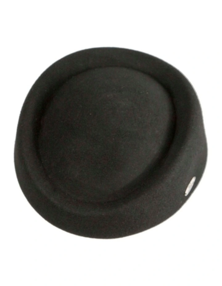 Max Alexander Classic Stewardess Black Felt Pillbox Hat J463B image 3