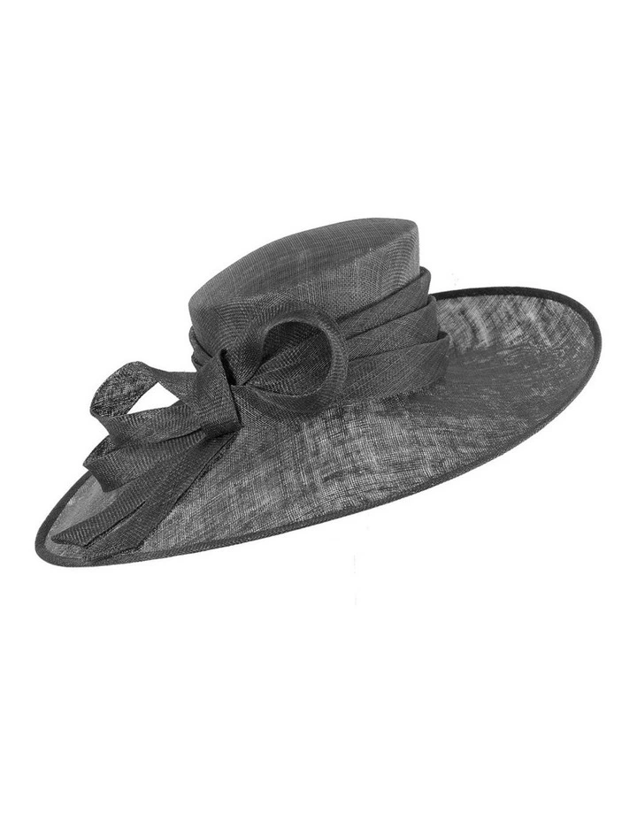 Max Alexander wide brim sinamay racing hat - black, one size image 2