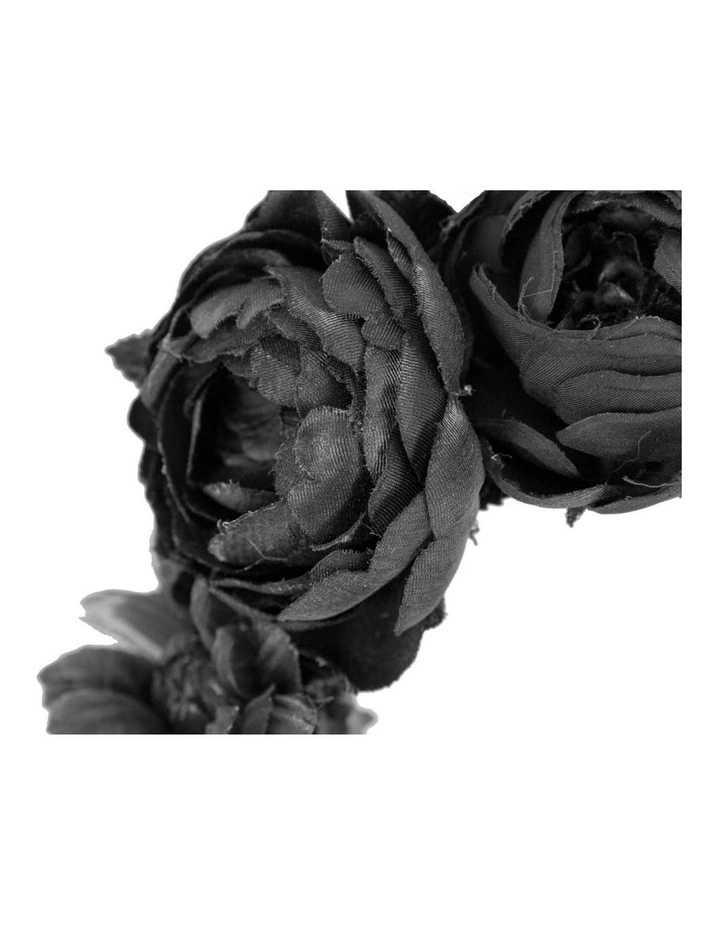 Max Alexander Black Flower Headband MA883B image 3