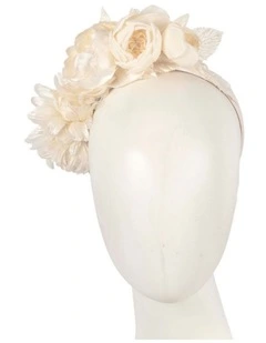 Max Alexander Ivory Cream Flower Headband MA883C