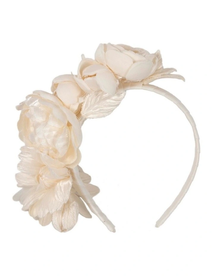 Max Alexander Ivory Cream Flower Headband MA883C image 2