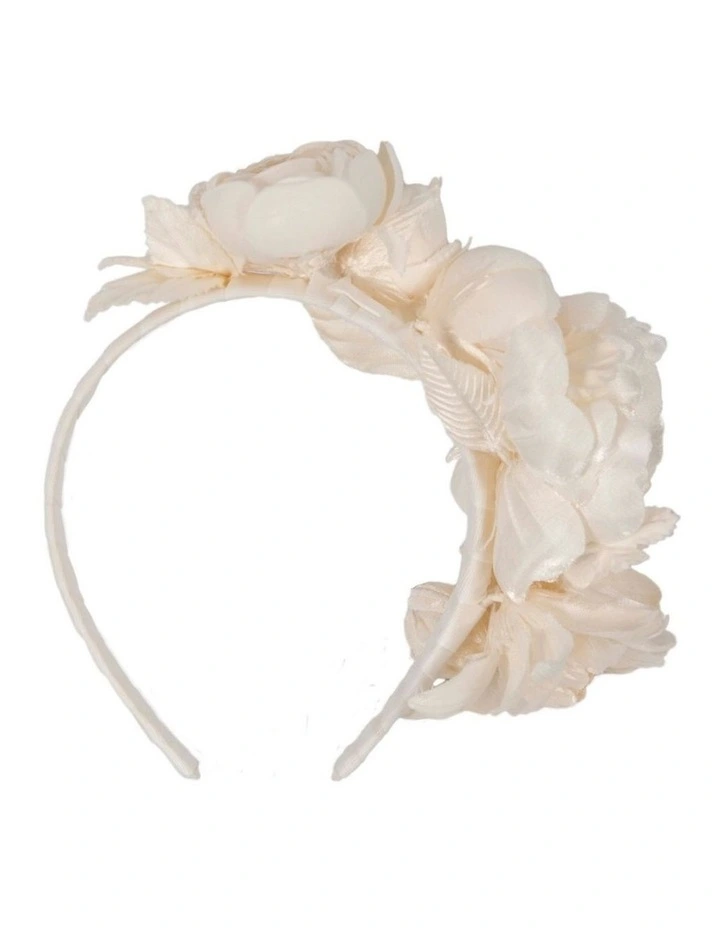 Max Alexander Ivory Cream Flower Headband MA883C image 4