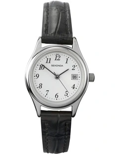 Classic 25mm Leather Silver Watch