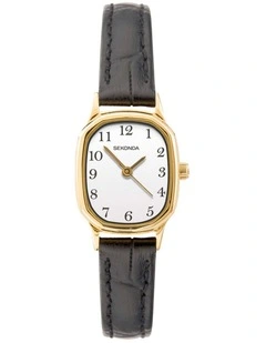 Classic 22mm Leather Gold Watch