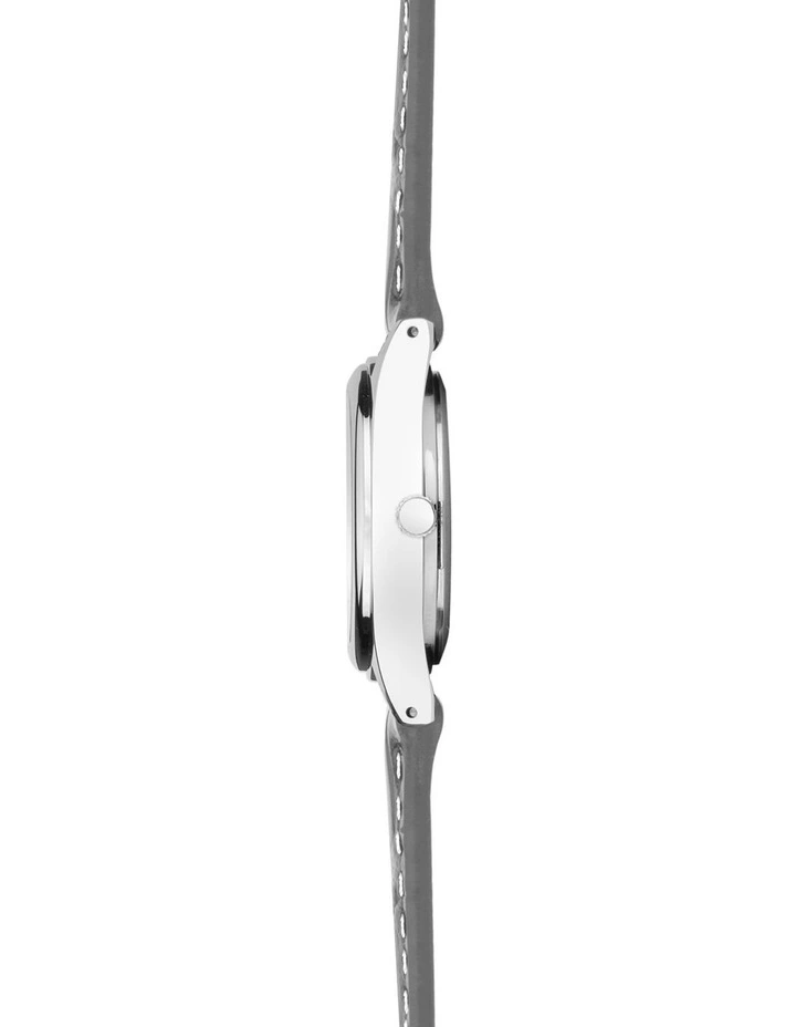 Evans 25mm Leather Silver Watch image 4
