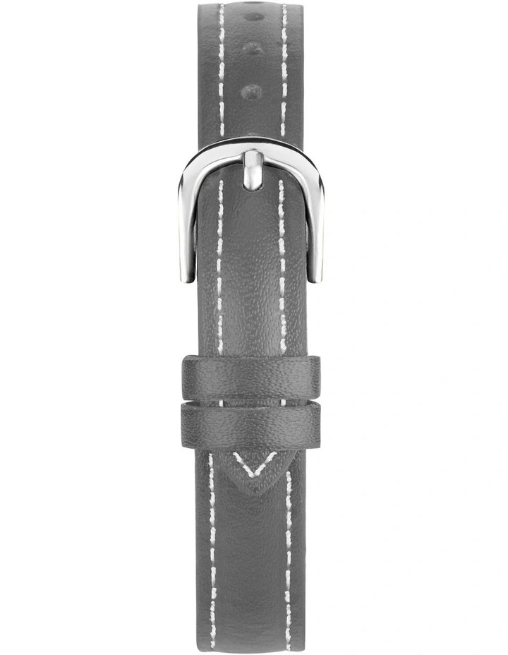 Evans 25mm Leather Silver Watch image 5