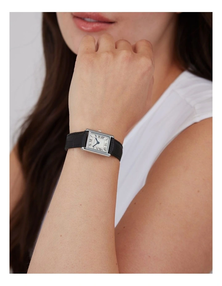 Colette 22x29mm Leather Silver Watch image 2