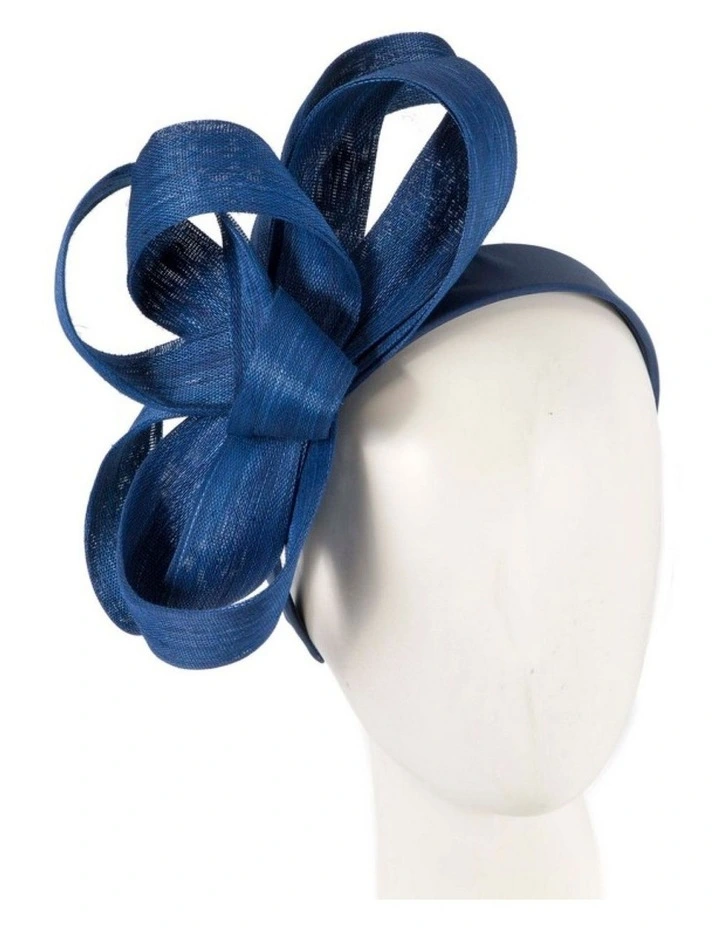Abaca Loops S288RB Racing Fascinator in Royal Blue image 2