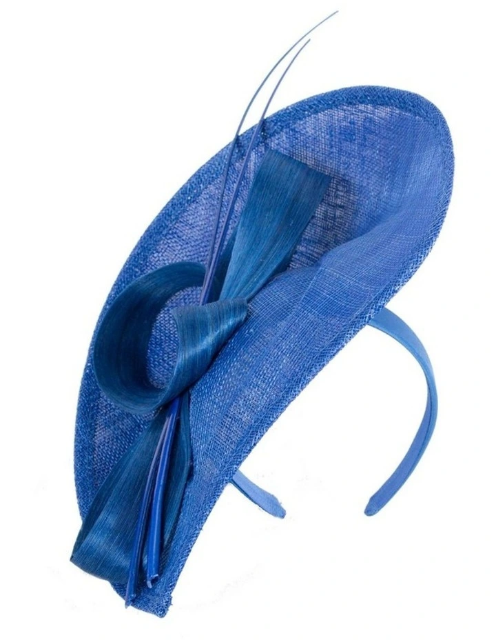Large Sinamay MA872RB Fascinator in Royal Blue image 1
