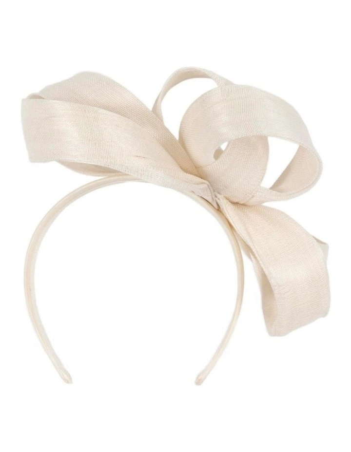 Abaca Loops S288C Racing Fascinator in Cream image 4