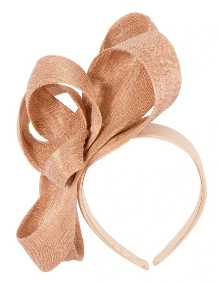 Abaca Loops S288NU Racing Fascinator in Nude image 1