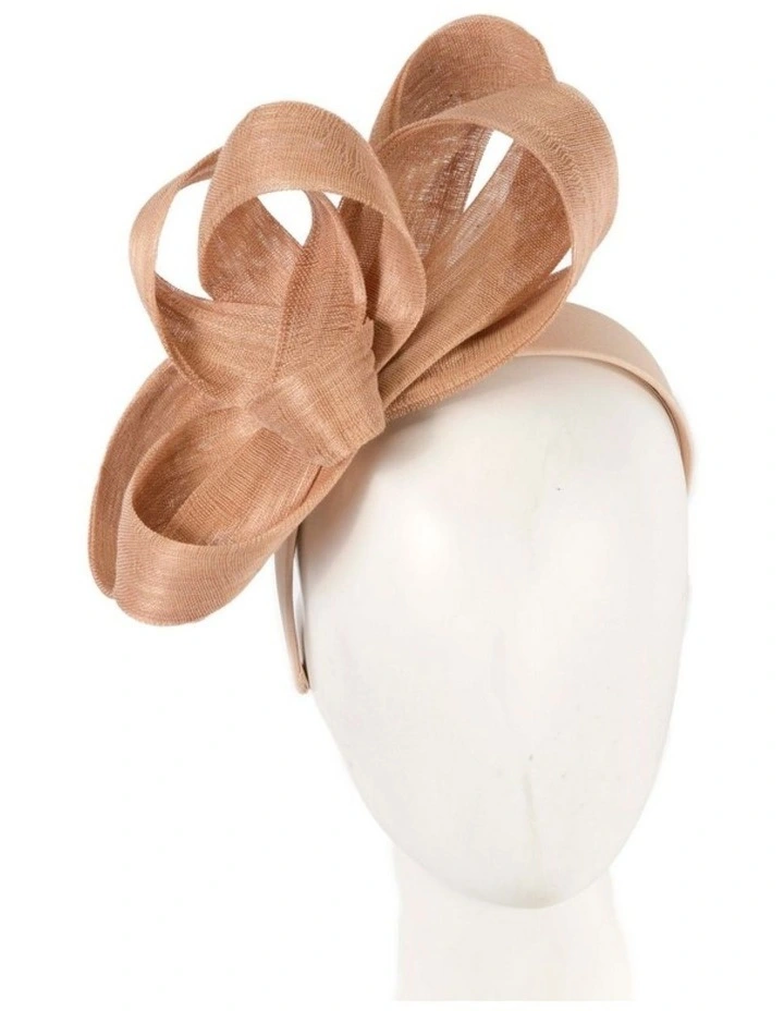Abaca Loops S288NU Racing Fascinator in Nude image 2