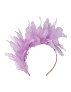 Feather MA893LI Fascinator Headband in Lilac