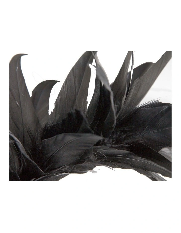 Feather MA893B Fascinator Headband in Black image 3