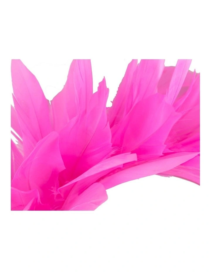 Feather MA893HP Fascinator Headband in Hot Pink image 3
