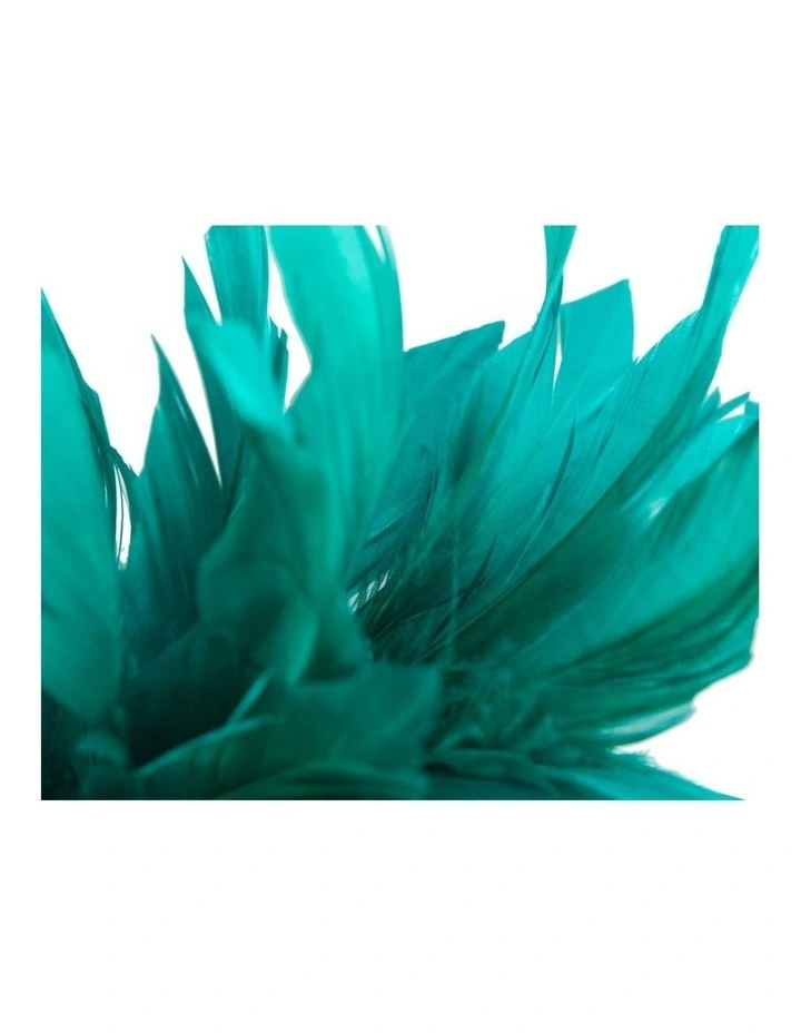 Feather MA893TE Fascinator Headband in Teal image 3