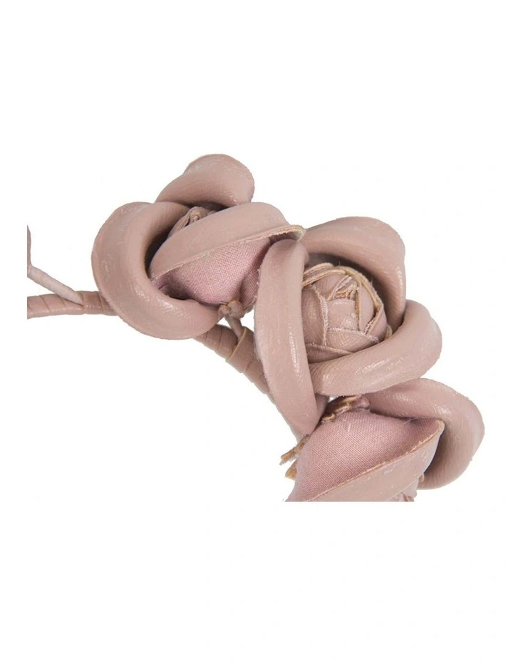 Faux Leather Flower J377TP Headband Fascinator in Taupe image 3