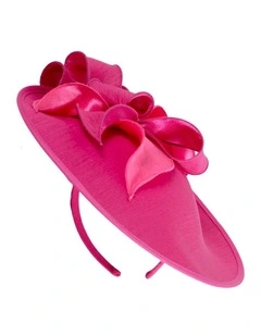 Shantung Plate MA989F Fascinator in Fuchsia