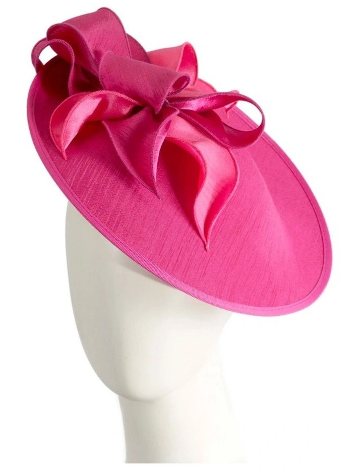 Shantung Plate MA989F Fascinator in Fuchsia image 2