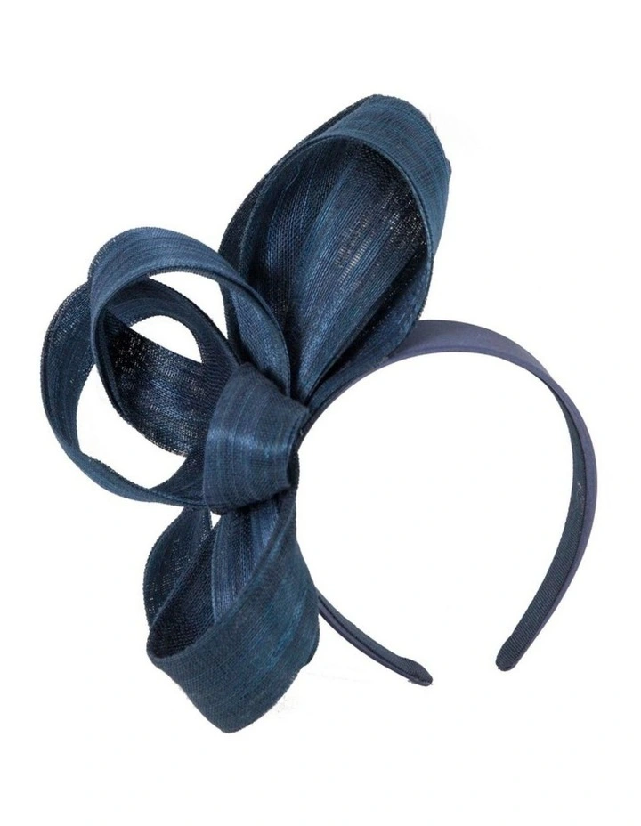 Abaca Loops S288N Racing Fascinator in Navy image 1