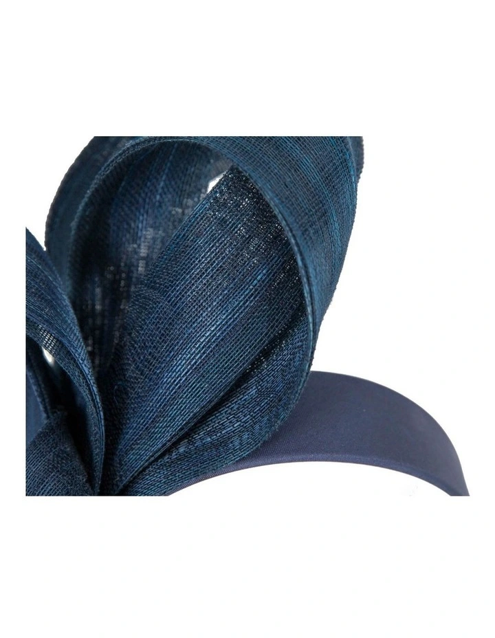 Abaca Loops S288N Racing Fascinator in Navy image 3