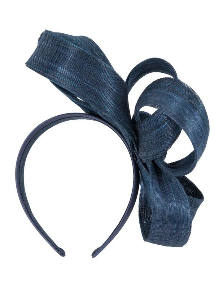 Abaca Loops S288N Racing Fascinator in Navy image 4