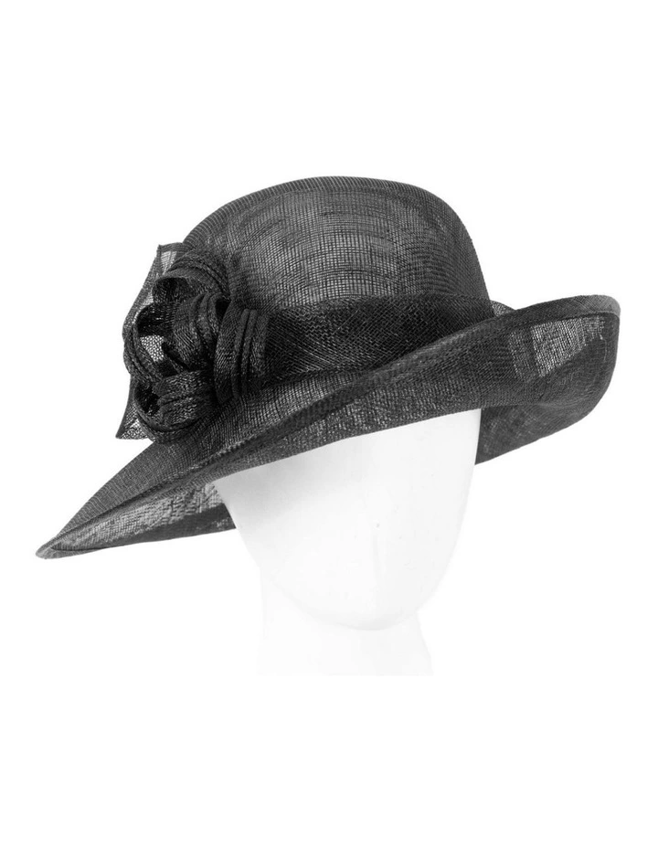 Max Alexander Black Sinamay Cloche Hat MA871 MA871B image 2