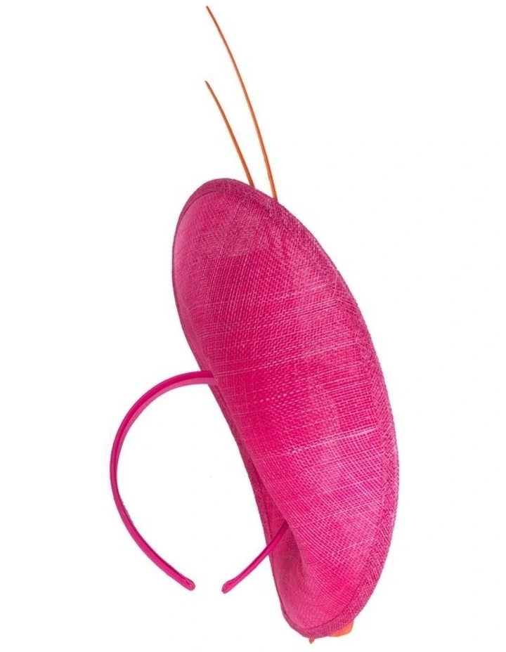 Large Sinamay MA872FOR Fascinator in Fuchsia And Orange image 4