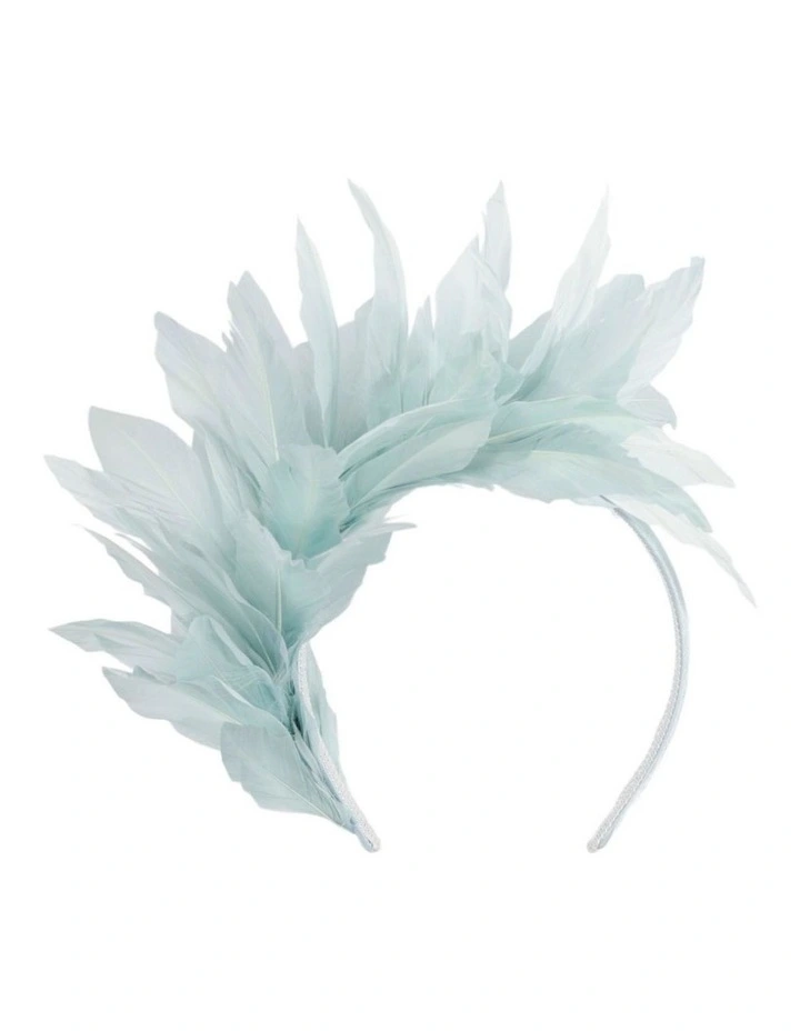 Feather MA893BL Fascinator Headband in Blue image 1