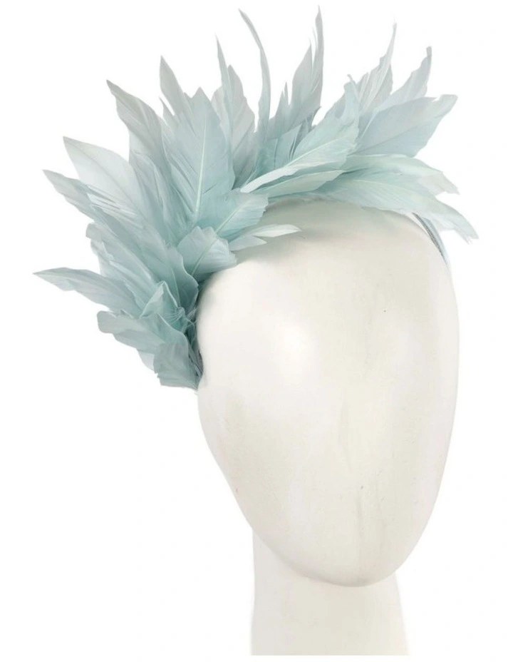 Feather MA893BL Fascinator Headband in Blue image 2