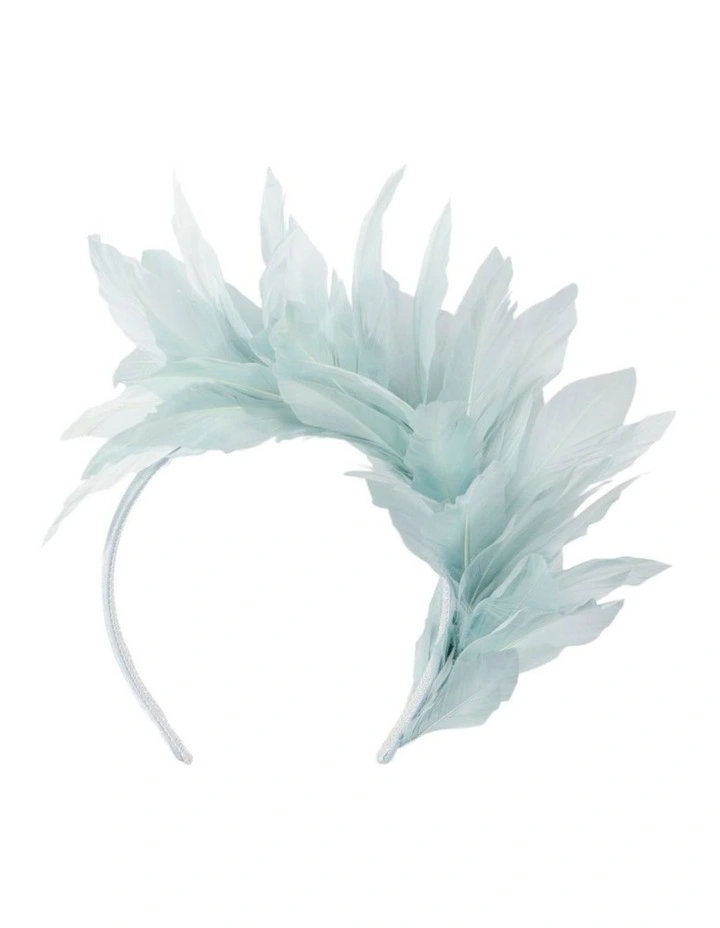 Feather MA893BL Fascinator Headband in Blue image 4