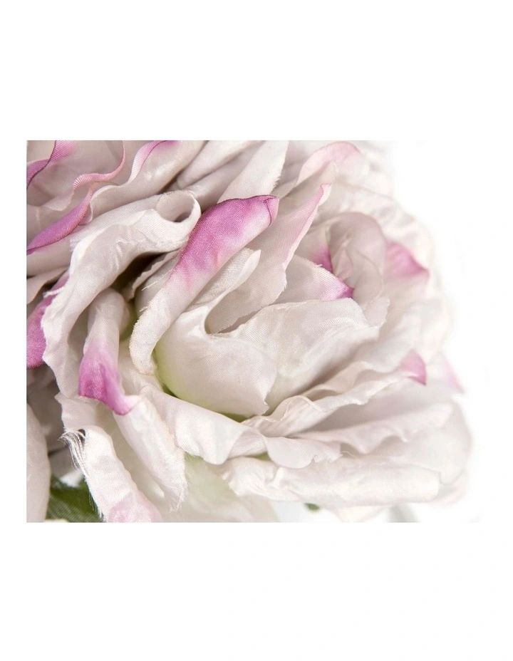Large Lilac Rose Flower MA887SIL Headband in Silver image 3