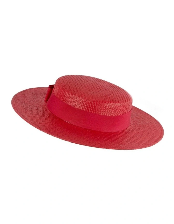MA867R Boater Hat in Red image 1