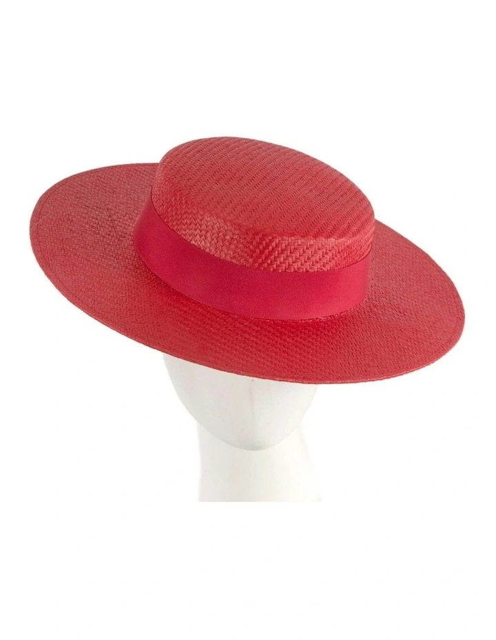 MA867R Boater Hat in Red image 2