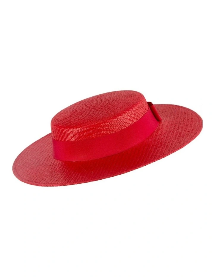 MA867R Boater Hat in Red image 3