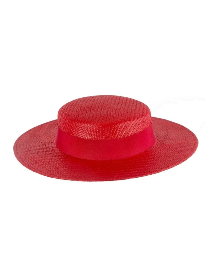 MA867R Boater Hat in Red image 4