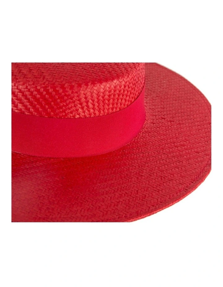MA867R Boater Hat in Red image 5